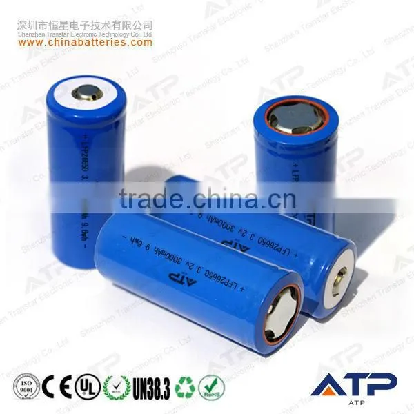 Hot!! Lifepo4 26650 Rechargeable Battery 3.2v 3000mah / Ifr 26650 3.2v Rechargeable Battery / 26650 Lifepo4 Battery photo-4