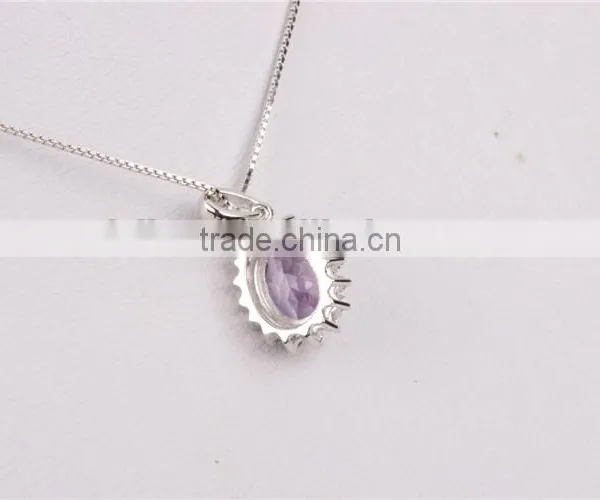Luxurious American 18k White Gold Diamond Jewelry Fashion Necklace photo-3