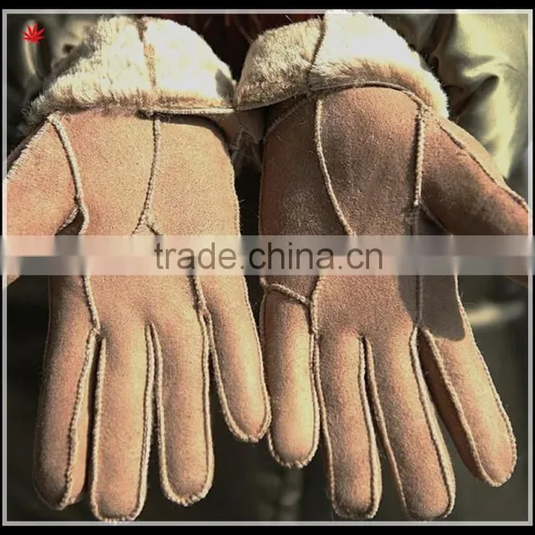 Ladies Outside Sewing Double Face Integration Fur Gloves