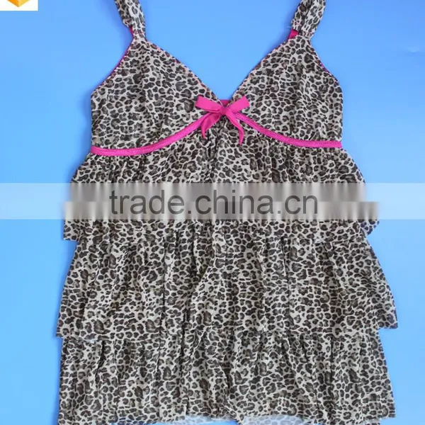 Leopard Printed Mesh Lingerie photo-5