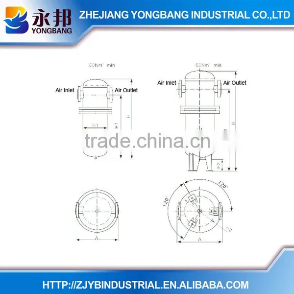 China Supplier YONGBANG Air Filter YB-FAL Industrial Compressor Precision Filter