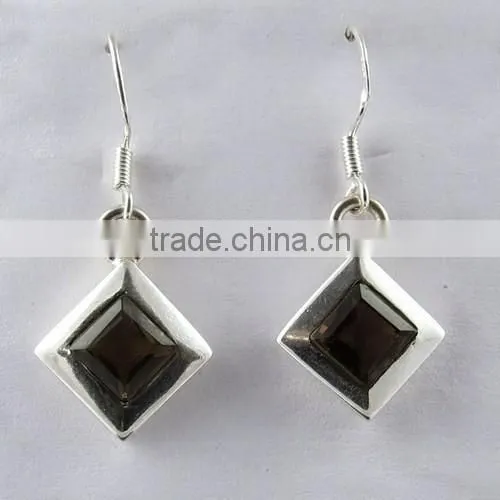 Breath Of Love ! Smoky Quartz 925 Sterling Silver Earring, Gemstone Silver Jewelry, 925 Silver Jewelry photo-5