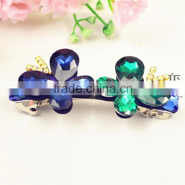 Women Girls Bridal Wedding Crystal Rhinestone Diamante Flower Hair Clip Apparel Accessories Headwear Hair Pin photo-3