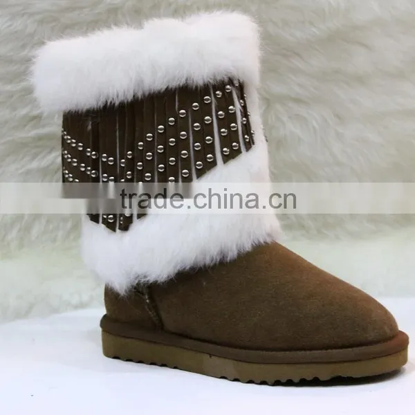 2016 HFUGG Newest Warm Australian Sheepskin Winter Snow Boots for Woman