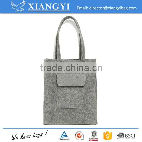 Recycling Reusable Costom Logo Promotion Felt Shopping Handbag Tote Shopping Bag Supplier's Choice photo-2