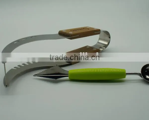 Watermelon Slicer Tongs and Double Melon Baller &carver - Top Rated Premium Stainless Steel Watermelon Corer, Cutter, Knife photo-2