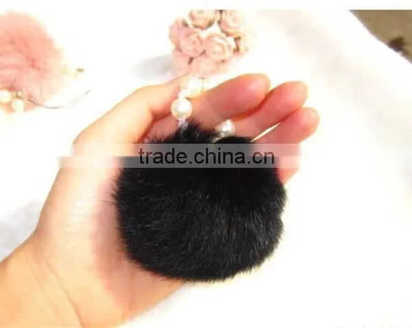 Geniune Rabbit Fur Ball Keyrings Fur Accessories photo-2