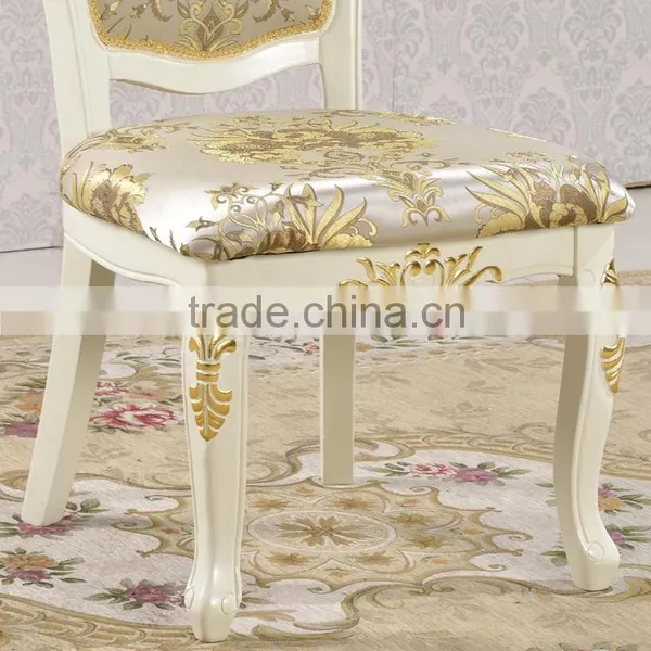 Upholstered Home Furniture Fabric Beauty Wooden Gold Chair photo-4