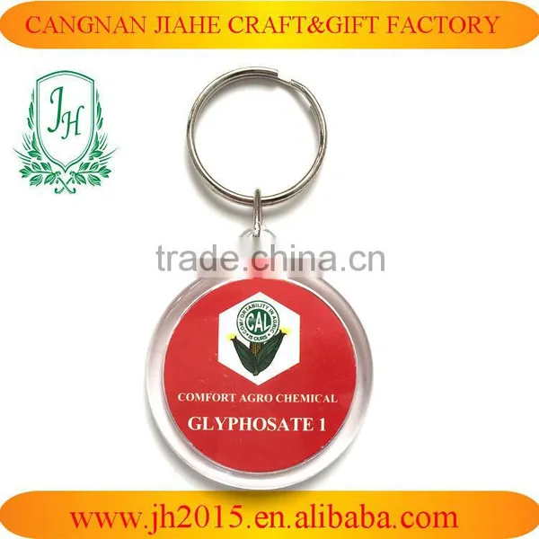 Free Gift Acrylic Keychain Oval Acrylic Key Ring Logo Insert Photo Frame photo-4