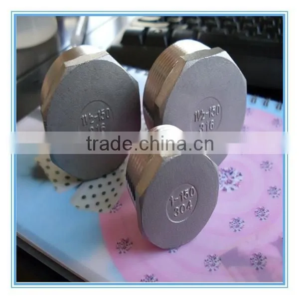 stainless steel casted hexagon plug pipe fitting