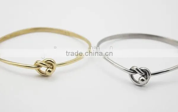Gold and Silver Wire Design Best Friends Stainless Steel Bracelet photo-5