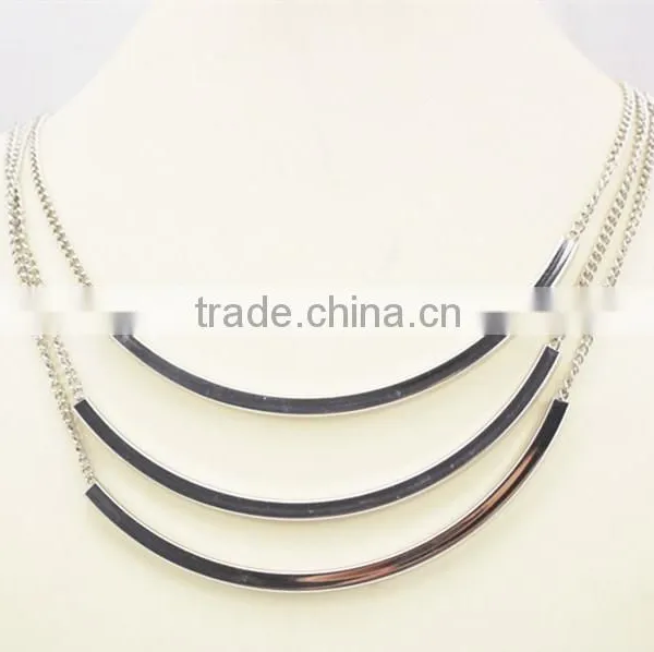 Shiny Punk Clothes Accessory Women Fashion Silver Jewelry Set