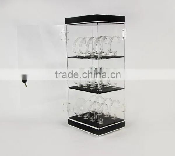 High quality 3 layers watch display cabinet/display counter with lock