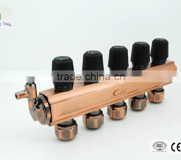 Copper Pipe Manifold for Floor Heating System With Ball Valve photo-6