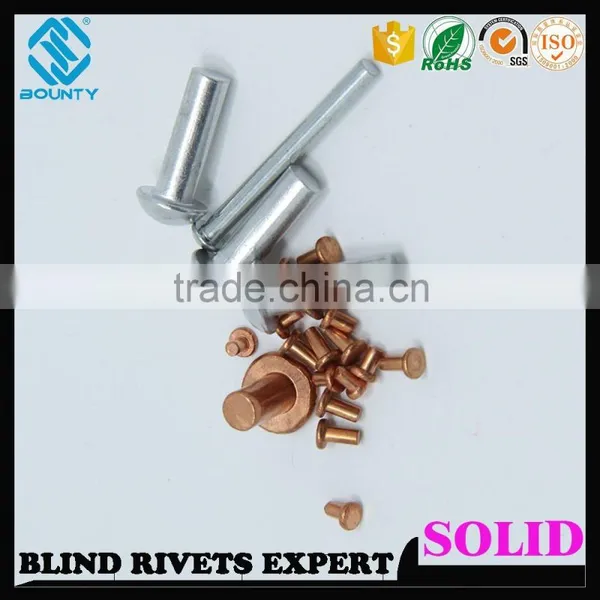 GALVANIZED DOME HEAD STEEL SOLID RIVETS