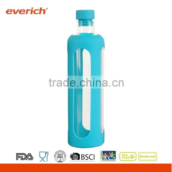 550ml Leak Proof Borosilicate Glass Bottle With Silicone Cap and Sleeve photo-3