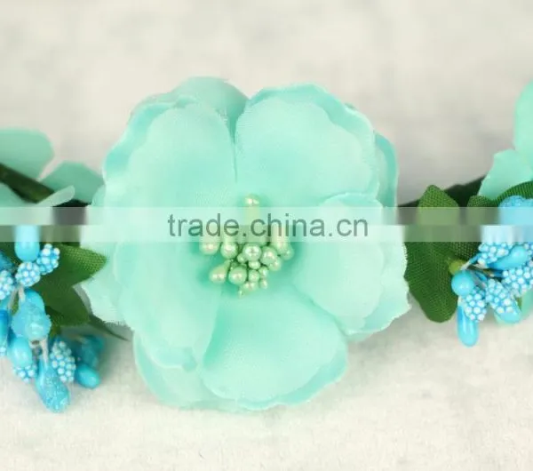 Wholesale Artificial Flower Bride Head Hydrangea Wreath Headdress photo-3
