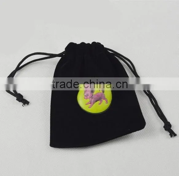 Velvet Pouch With Bead photo-2