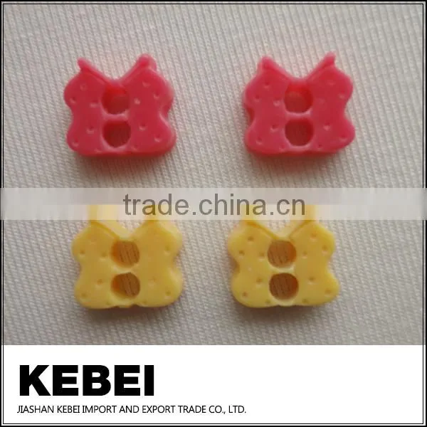 China Wholesale Small Irregular Button Colorful Butterfly Buttons photo-2