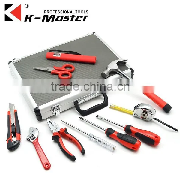 K-Mastet Factory Direct Sales 10 Pcs High Quality Household Hand Tool Set Aluminum Alloy Tool Box photo-3