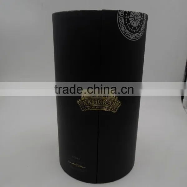 Custom High Quality Round Tube Wine Gift Box photo-4