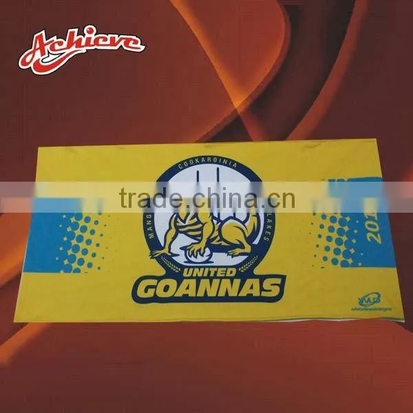 Cheap yellow towel with custom patterns