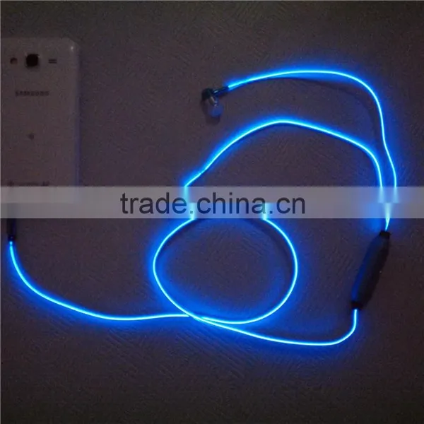 New Design EL GLow Earphone Earphone Latest Style Sound Active Earphone Glow With the Music EL Earphone photo-4