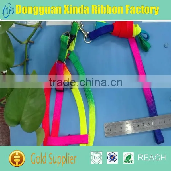 1CM Width Rainbow Dog Leash/Dog Lead Parts /Nylon Dog Leash Material photo-4