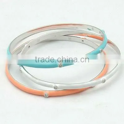Fashioin Clear CZ With Enamel Jewelry Set photo-3