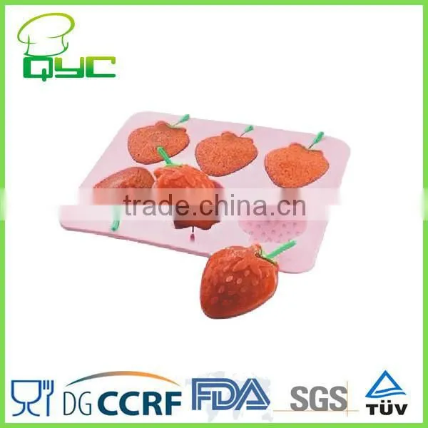 DIY Freezer Summer Party Strawberry Shape TPR Ice Cube Tray photo-2