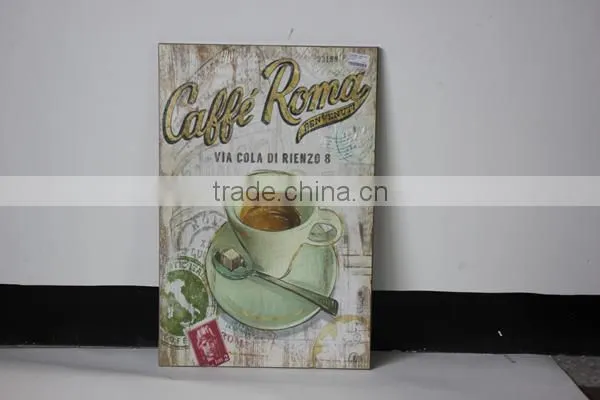 Vintage Wooden Wall Painting Hanging Decor