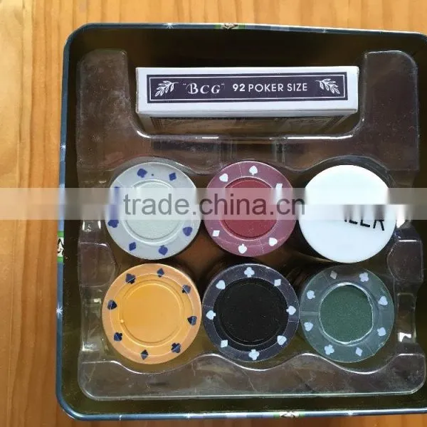 120 Poker Chips,poker Tin Set,custom Poker Chips Set With Poker.