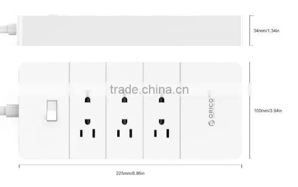 6 Outlet 5 Port USB Smart Power Strip US Plug CE UL ETL CETL Certictication Socket Electrical Plug Extension Cord photo-5