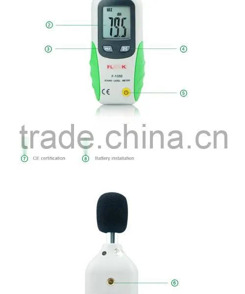 F-1350 Decibel Meter Digital LCD Display 40-130dB Sound Level Meter With Alarm photo-5