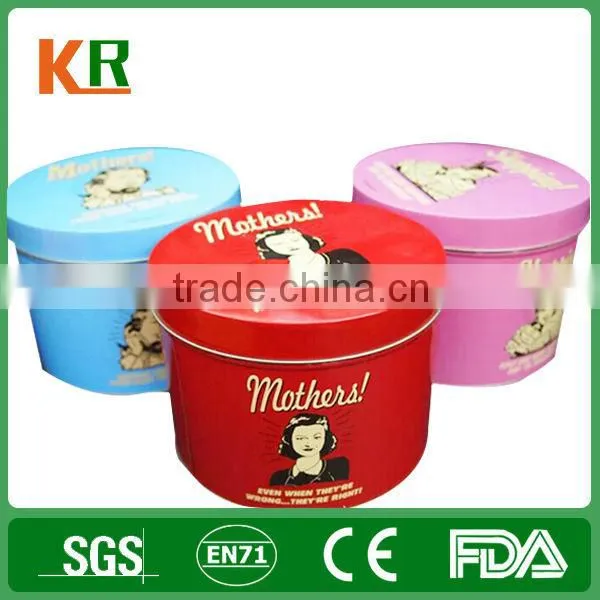 Wholesale Tin Can/ Round Cookie Tin Box/ Food Packaging Tin Boxes