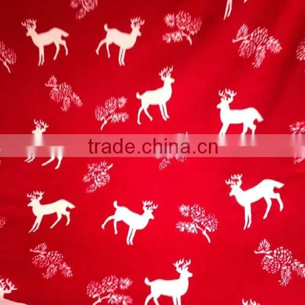 China Manufacturer Christmas Reindeer Printed Flannel Fleece Thermal Blanket photo-2
