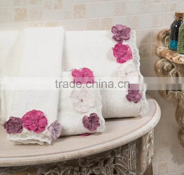 PEONY HANDMADE FLORAL TOWEL