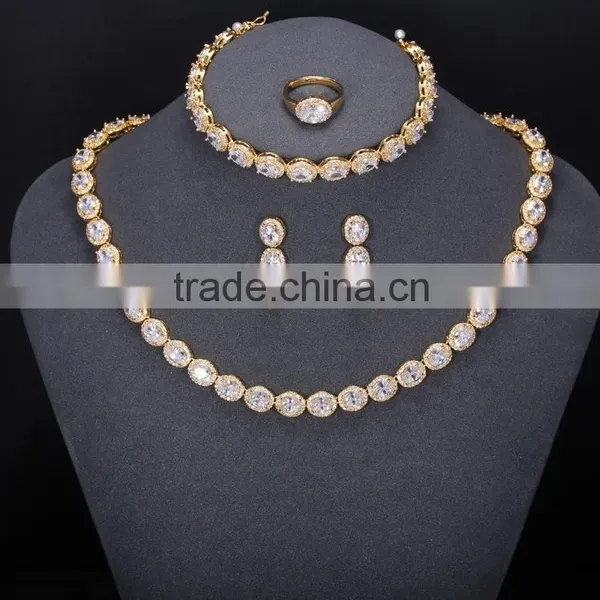 Fashion Gold Plated Jewelry Set From Dubai,brass Jewelry Set Latest photo-4