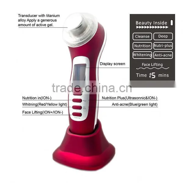 Multifunction Led Light Light Therapy Face Massager Vibrator Clarifies Acne and Blemishes photo-6