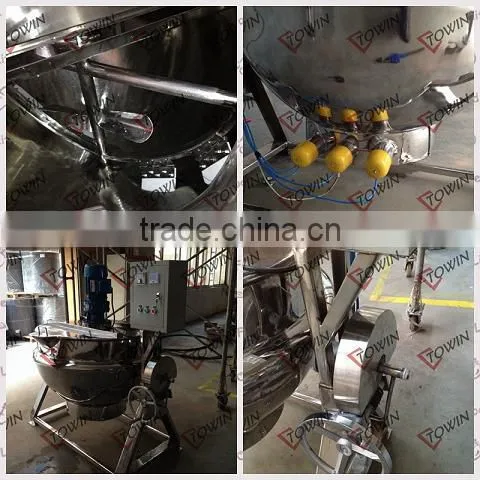 Best Price Stainless Steel Double Jacketed Liquid Mixing Blending Tank Machine With Platform for Sale photo-5