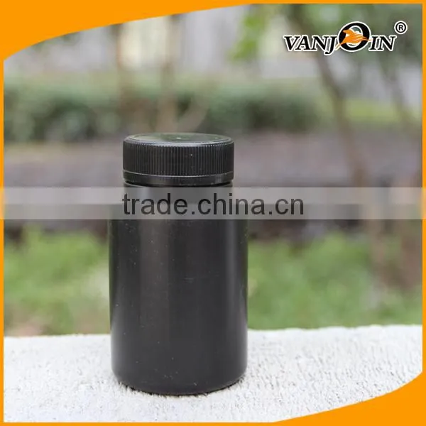 4oz Black HDPE Plastic Pill Bottle With Child Resistant Cap photo-2