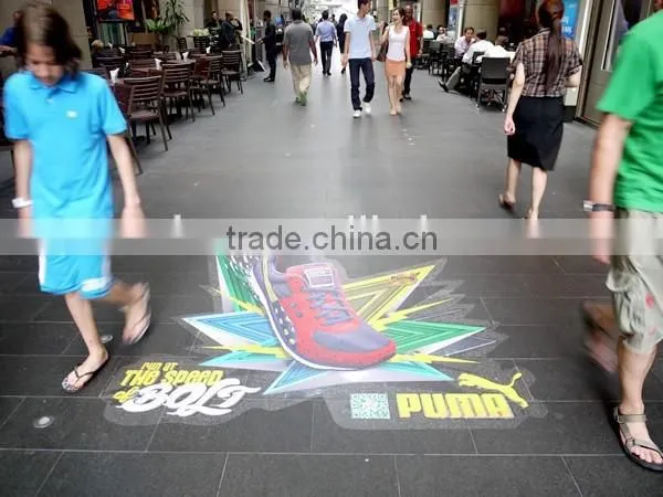 Floor Vinyl Sticker, Advertising Printing Floor Self Adhesive Vinyl photo-3