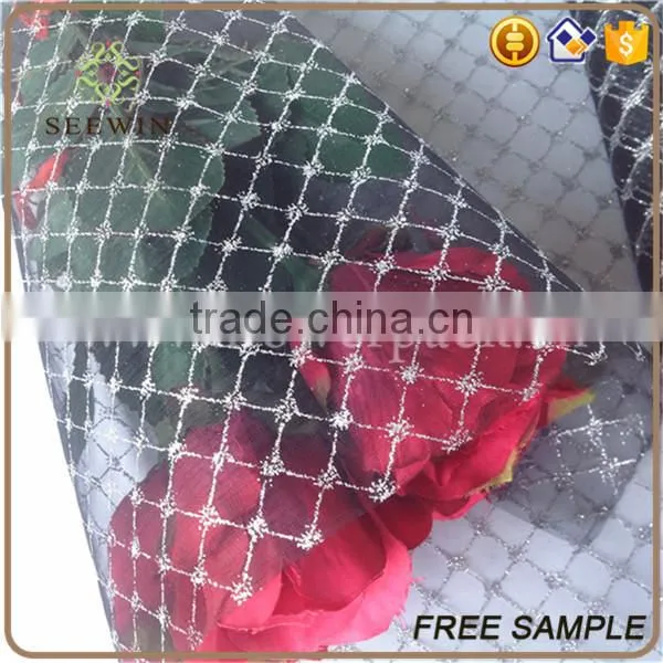 Gliterring Mesh Organza Flower Packing Roll photo-2