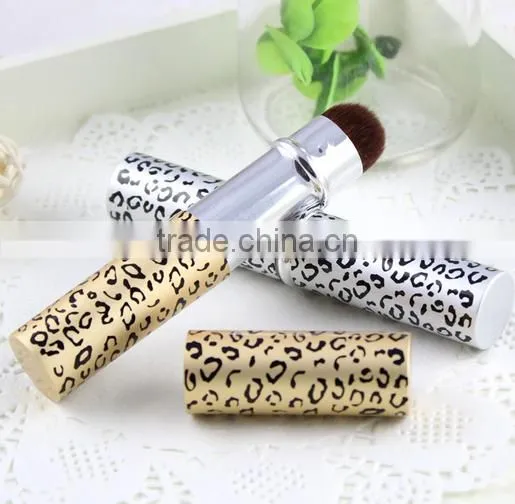 Leopard Best Professional Inexpensive Makeup Retractable Contour Rouge Brush photo-3
