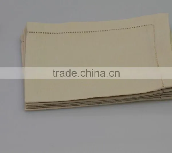 100% Cotton Plain Hemstitched Table Napkins, Set of 6 photo-3
