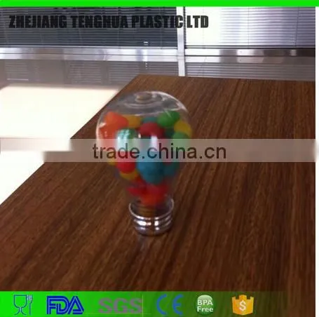 Mini Plastic PET Candy Jar And Container Light Bulb