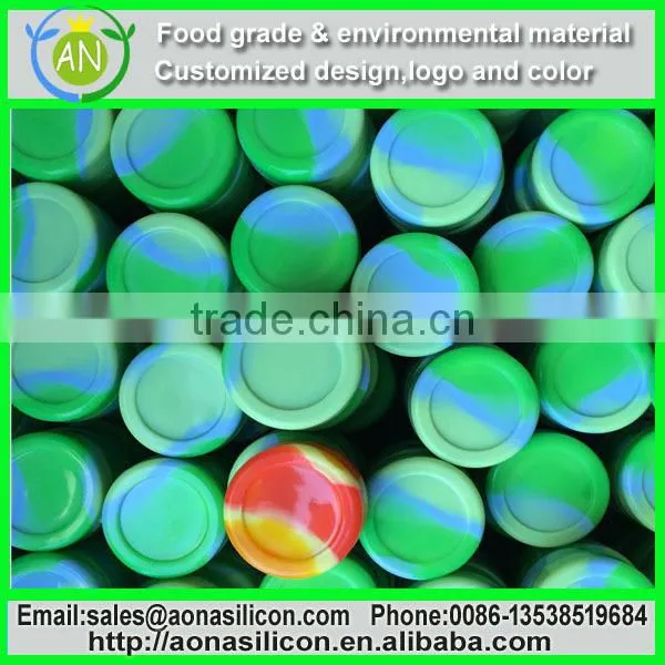 Mixing Colors Silicone Container for Oil, Colorful Silicone Jar photo-6