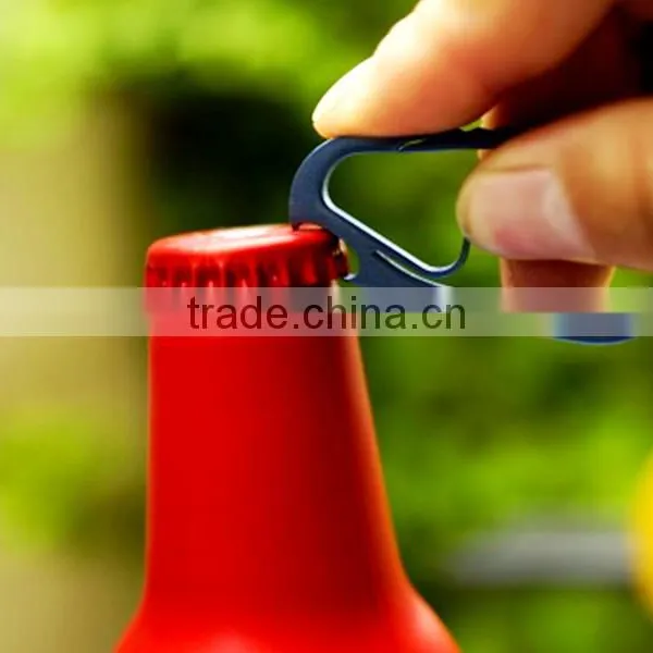 TK-1773 Outdoor Edc Tool Multi-function Titanium Alloy Quick Release Anti-lost Carabiner Bottle Opener photo-3