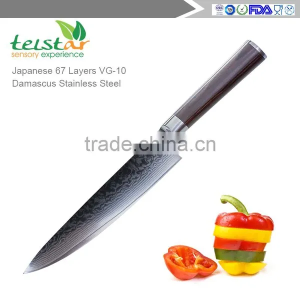 VG10 8 Inch Chef Knife High Carbon Damascus Kitchen Knives photo-2