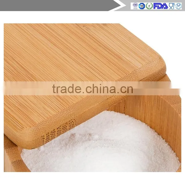 Mass Production Manufacturer Wholesale Bamboo Salt Container Kitchen Accessories photo-4